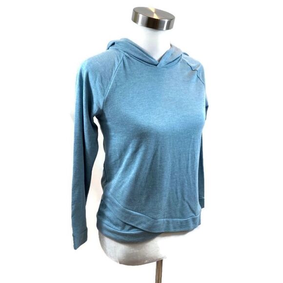 New With Tags Girls Crown of Hearts Blue Hooded Top with Scalloped Hem Large - Picture 1 of 10